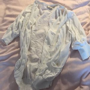 Forever21 white dolman sleeve cardigan